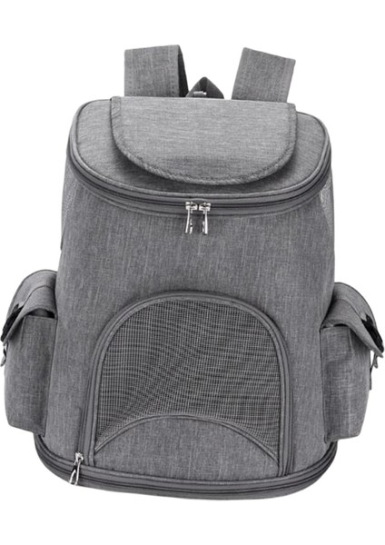 Pet Tyıcı Sırt Çantası Tnabilir Nefes Alabası Pet Seyahat Çantası Açık Yavru Köpek Gri 6.6Lb (Yurt Dışından)