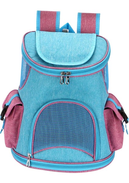 Evcil Taşıyıcı Sırt Çantası Taşınabilir Nefes Alabası Pet Seyahat Çantası Açık Yavru Köpek Açık Mavi 6.6lb (Yurt Dışından)