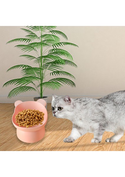 Yükseltilmiş Kedi Kasesi Kedi Kaseleri Yüksek Eğimli Yükseltilmiş Besleyici Kedi Kaseleri Köpekler Için Pembe (Yurt Dışından) modelleri