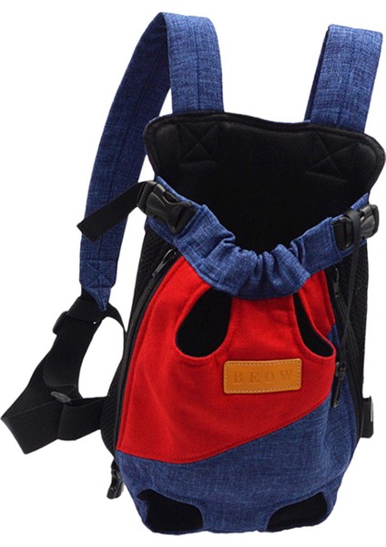 Pet Kedi Tyıcı Sırt Çantası Köpek Seyahat Çantası Omuz Kayışı Yürüyüş Için Tnabilir S Mavi Kırmızı (Yurt Dışından) fiyatları