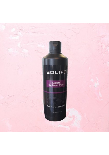 Keratinli Saç Bakım Kremi 500 ml Kuru ve Yıpranmış Saçlar Için