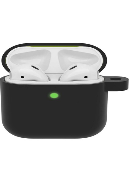 Apple Airpods Pro 1. Nesil Kılıf Mat Esnek Silikon Koruyucu Kılıf 360 Tam Koruma - Siyah