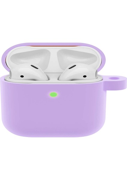 Apple Airpods Pro 1. Nesil Kılıf Mat Esnek Silikon Koruyucu Kılıf 360 Tam Koruma - Mor