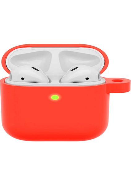 Apple Airpods Pro 1. Nesil Kılıf Mat Esnek Silikon Koruyucu Kılıf 360 Tam Koruma - Kırmızı