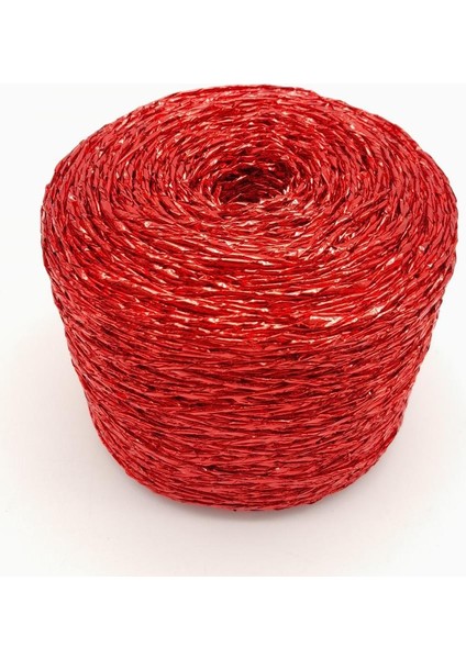 Özel Sarım Simli Kağıt Ip Koyu Kırmızı Renk