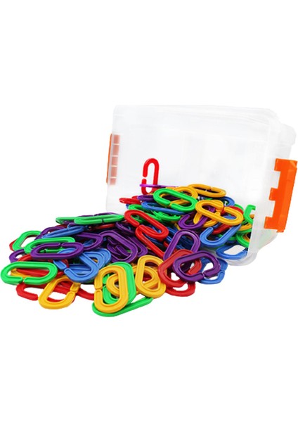 150PCS Çeşitli Renk Bağlantıları Okul Öncesi Için Renk Tanıma C Hook (Yurt Dışından)
