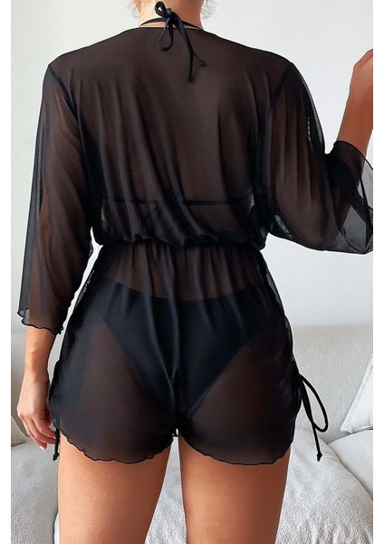 Şifon Pareo Plaj Elbisesi Cover Up Kimono modelleri