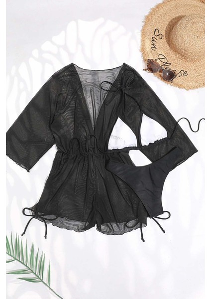 Şifon Pareo Plaj Elbisesi Cover Up Kimono fırsatları
