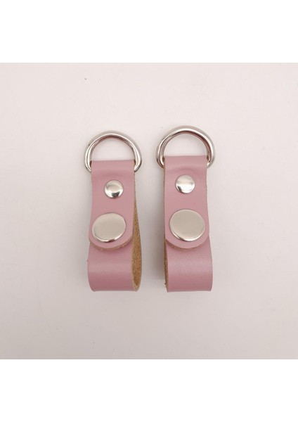 Lila Gerçek Deri Çıtçıtlı Sapucu Böce Gümüş Metalli