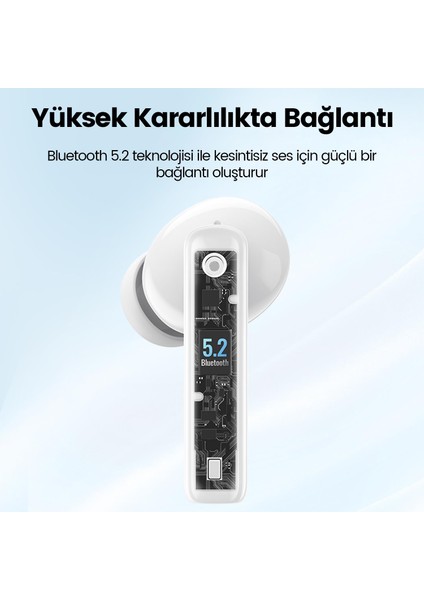HiTune T3 Aktif Gürültü Engelleyici Kablosuz Kulak İçi Kulaklık, Beyaz - 90206 fırsatları