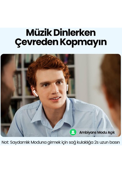 HiTune T3 Aktif Gürültü Engelleyici Kablosuz Kulak İçi Kulaklık, Beyaz - 90206 indirimleri
