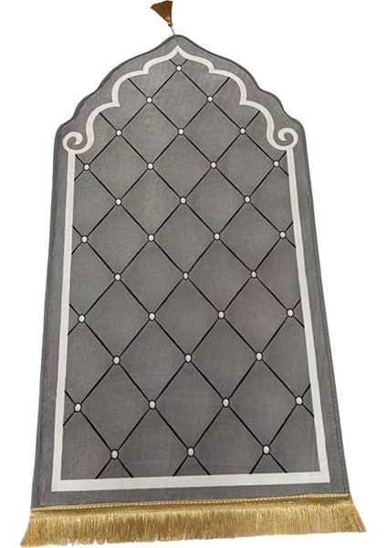 Seyahat Dua Halı Koleksiyon Eid Yumuşak Halı Gri Gri 60CMX110CM (Yurt Dışından)