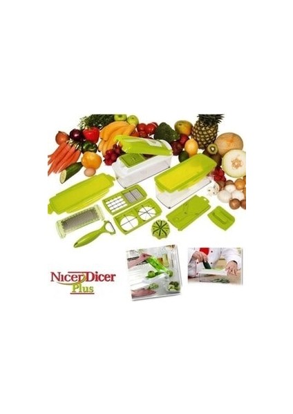 Nicer Dicer 10 Parça Pratik Patates Soğan Sebze Dilimleyici Doğrayıcı
