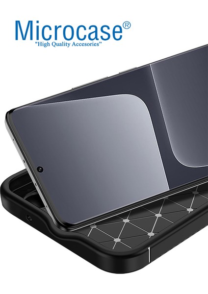 Xiaomi 13 Pro (Global) Leather Serisi Deri Efekt Silikon Kılıf - Siyah AL3337
