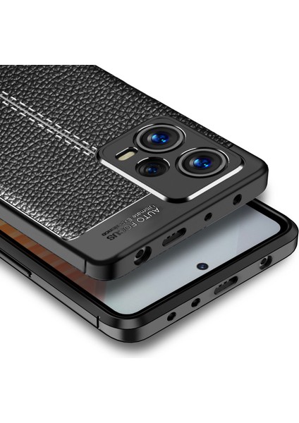 Xiaomi Redmi Note 12 5g Deri Desenli Niss Dikiş Tasarımlı Darbe Dirençli Silikon Kılıf