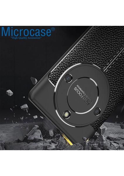 Honor X9A 5g Leather Serisi Deri Efekt Silikon Kılıf - Siyah AL3337 fırsatları
