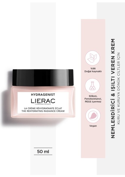 Hydragenist The Rehydrating Radiance Cream Shea Yağı Içeren, Nemlendirici, Işıltı Veren Krem 50 ml