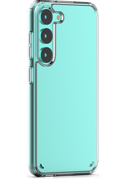 Samsung Galaxy S23 Kılıf Coss Şeffaf Sert Silikon+Full Ekran Koruyucu Renksiz