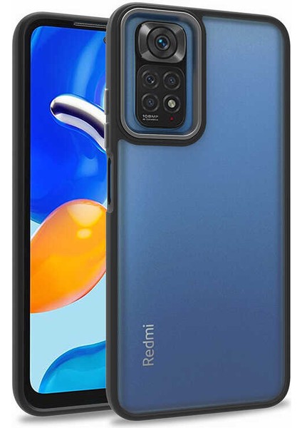 Xiaomi Redmi Note 12 Pro 4g Kılıf Flora Sert Silikon Arkası Cam Şeffaf Siyah