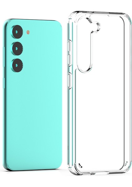 Samsung Galaxy S23 Plus Kılıf Coss Şeffaf 5mm Sert Silikon Tam Koruma