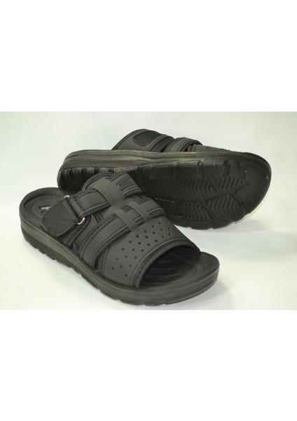 Gedikpaşalı Erkek Suni Deri Tank Siyah Flok Terlik fiyatları