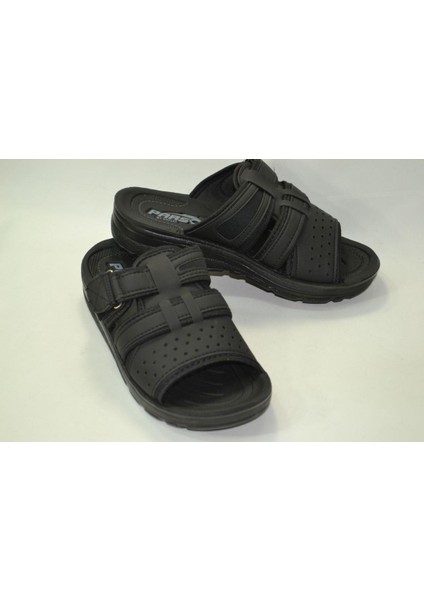 Gedikpaşalı Erkek Suni Deri Tank Siyah Flok Terlik modelleri