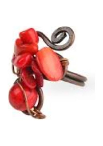 Bakır Renk Otantik Retro Tasarım Kırıktaş El Yapımı Ayarlanabilir Yüzük fiyatları