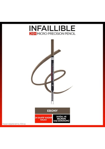 Infaillible 24H Micro Precision Kaş Kalemi - Ebony