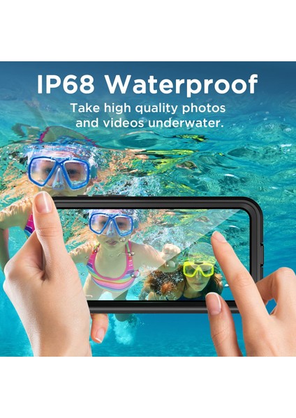 MTK Moveteck Samsung Galaxy S23 Kılıf Su Geçirmez Dahili Lens ve Ekran Koruyuculu Waterproff Su Altı Çekim Kılıfı Toz Geçirmez Tam Gövde Kapatma Outdoor