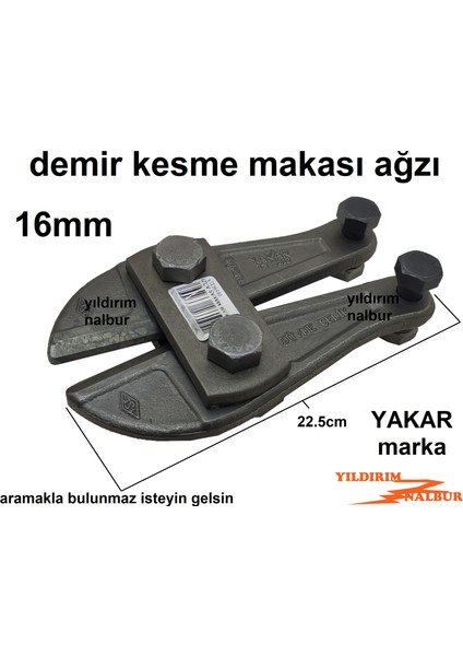 Yakar Demir Makası 16 No Yedek Ağız Makas Ağız Çelik Dövme Ağız