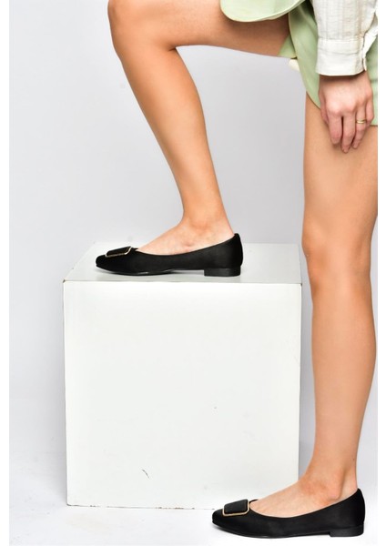 P726776304 Siyah Saten Kumaş Kadın Babet modelleri