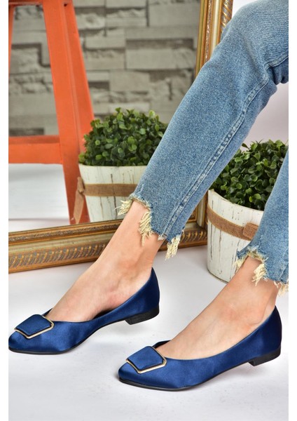 P726776304 Lacivert Saten Kumaş Kadın Babet fiyatları