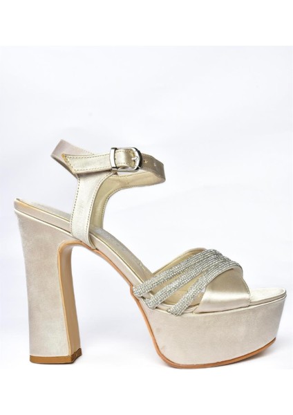 P246057504 Ten Kumaş Platform Topuklu Kadın Abiye Ayakkabı modelleri