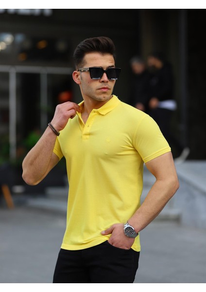 Sarı Renk Polo Yaka Erkek Tişört fiyatları