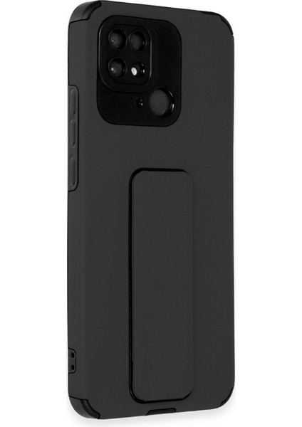 Xiaomi Poco C40 Kılıf Mega Standlı Silikon - Siyah 300099