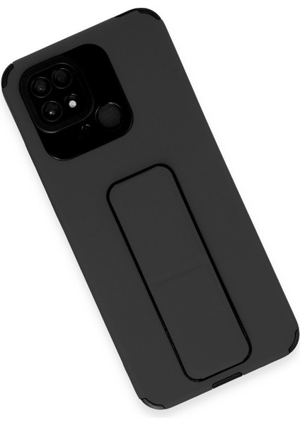 Xiaomi Poco C40 Kılıf Mega Standlı Silikon - Siyah 300099