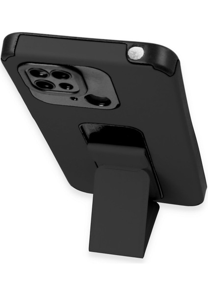 Xiaomi Poco C40 Kılıf Mega Standlı Silikon - Siyah 300099