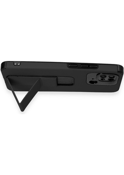 Xiaomi Poco C40 Kılıf Mega Standlı Silikon - Siyah 300099