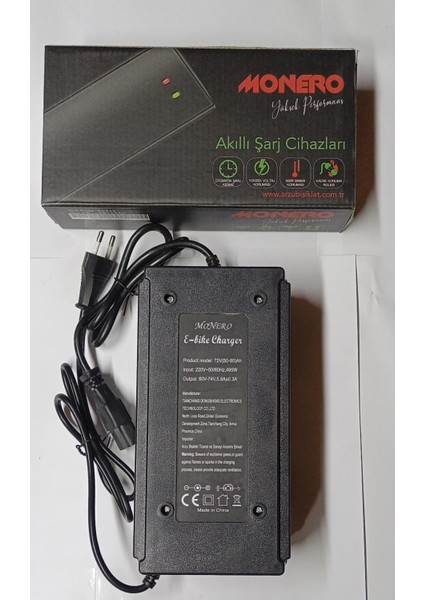72 Volt (50-80AMPER) Şarj Cihazı Ebıke (Devre Kesicili) - Mone
