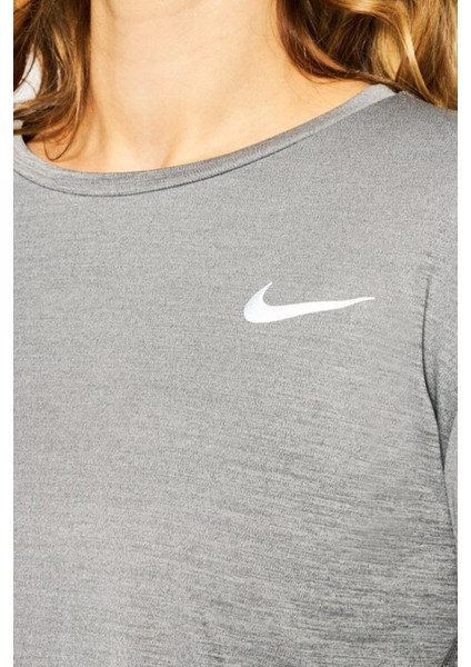 Dri-Fit Miller Top Standart Kesim Gri Kadın Uzun Kollu Tişört Antreman Üstü indirimleri