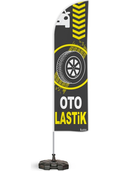 Oto Lastik Temalı 2 Adet Yelken Bayrak ve 1 Bariyer Duba Takımı fiyatları