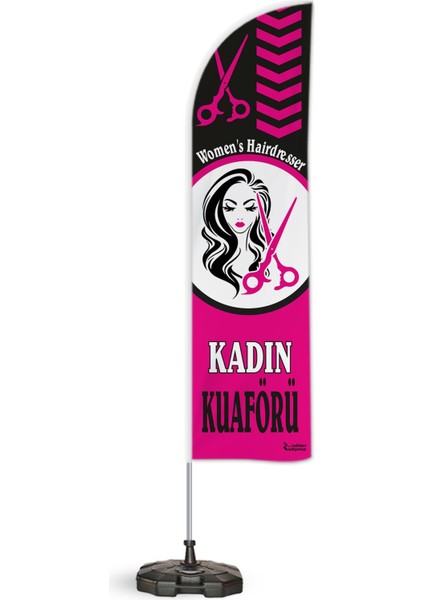 Kadın Kuaförü Temalı 2 Adet Yelken Bayrak ve 1 Bariyer Duba Takımı fiyatları