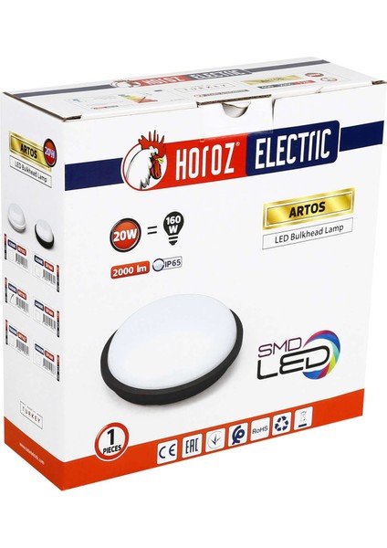 Horoz Artos-20 Beyaz Kasa 6400K Nemliyer IP65 Su Geçirmez LED Armatür fiyatları