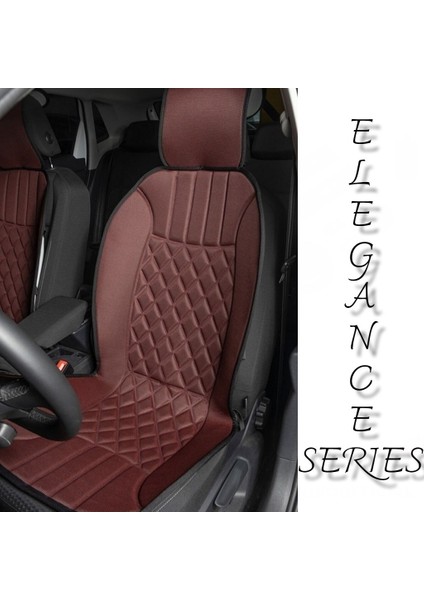 fiat Marea Lüx Oto Koltuk Minderi Ön 2'li Set Elegance Serisi Kırmızı Siyah