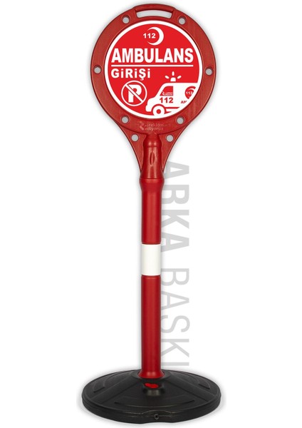 Ambulans Girişi Park Yasak Yönlendirme ve Raket Bariyer Uyarı Dubası