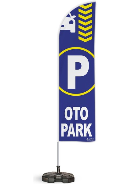 Otopark Temalı 2 Adet Yelken Bayrak ve 1 Bariyer Duba Takımı