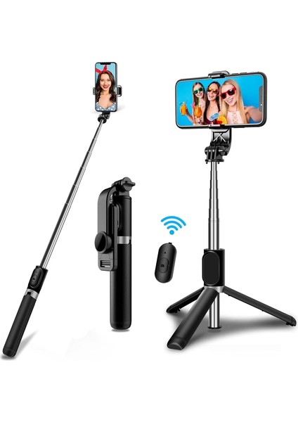 LED Işıklı Tripod Kablosuz Selfie Çubuğu, Tripod Standı