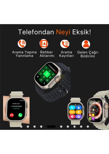 Hk 8 Pro Max 49MM Super Amoled Ekran 2.12 Inç Tüm Cihazlara Uyumlu Akıllı Saat fırsatları