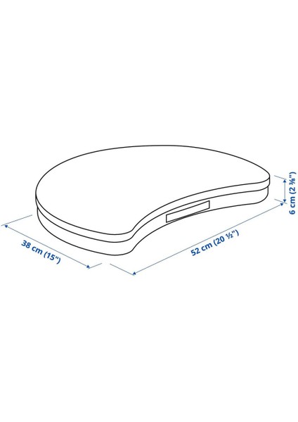 Öjulf Laptop Desteği - Gri - 52X38 cm