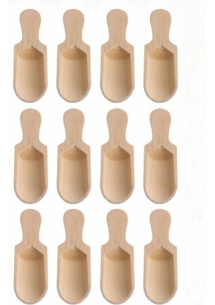 Mini Kürek Baharat Kaşığı 12'li